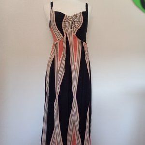 Black and Pink Long Maxi Dress. Small